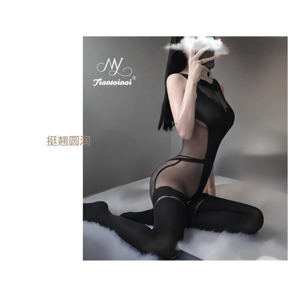 Sexy Underwear, Sexy Buttocks, Thin and Sensual Girls, Transparent Teasing Stockings Onesie, Passionate Perspective, Pure Desire