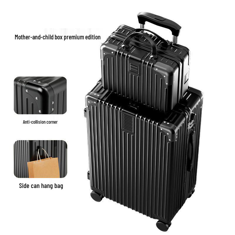 20" Vintage Durable Trolley Suitcase - Large Capacity Travel Case for Students