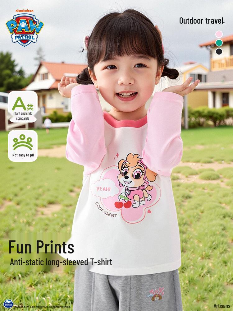 Дитяча футболка з довгим рукавом та круглим вирізом PAW Patrol для хлопчиків та дівчаток - Весна/Осінь Нове надходження