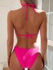 2022 European & American Solid Color Triangle Bikini - Sexy Women's Two-Piece Swimsuit