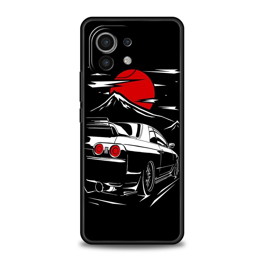 Phone Case For Xiaomi 13 12 11 Lite 12T 11T 10T 9T Mi Poco M4 M3 X4 X3 Pro F4 F3 GT 5G Cover Shell Coque Japan JDM Sports Car