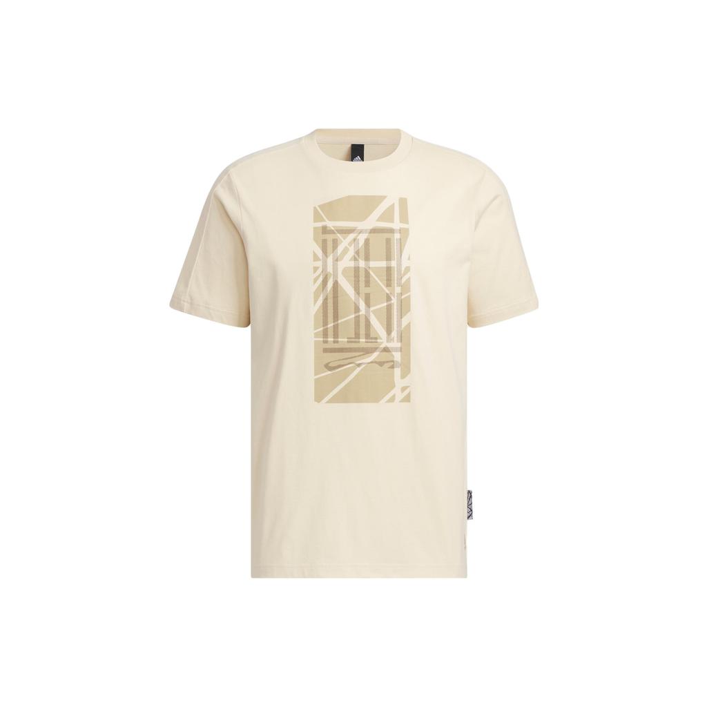 New Adidas Wuji Series Drop Shoulder Sleeve T Shirt Men's Sand Strata IP3685