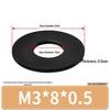 Rondella Piana Isolante in Gomma Nylon Plastica Ultra-Sottile, M3-M24
