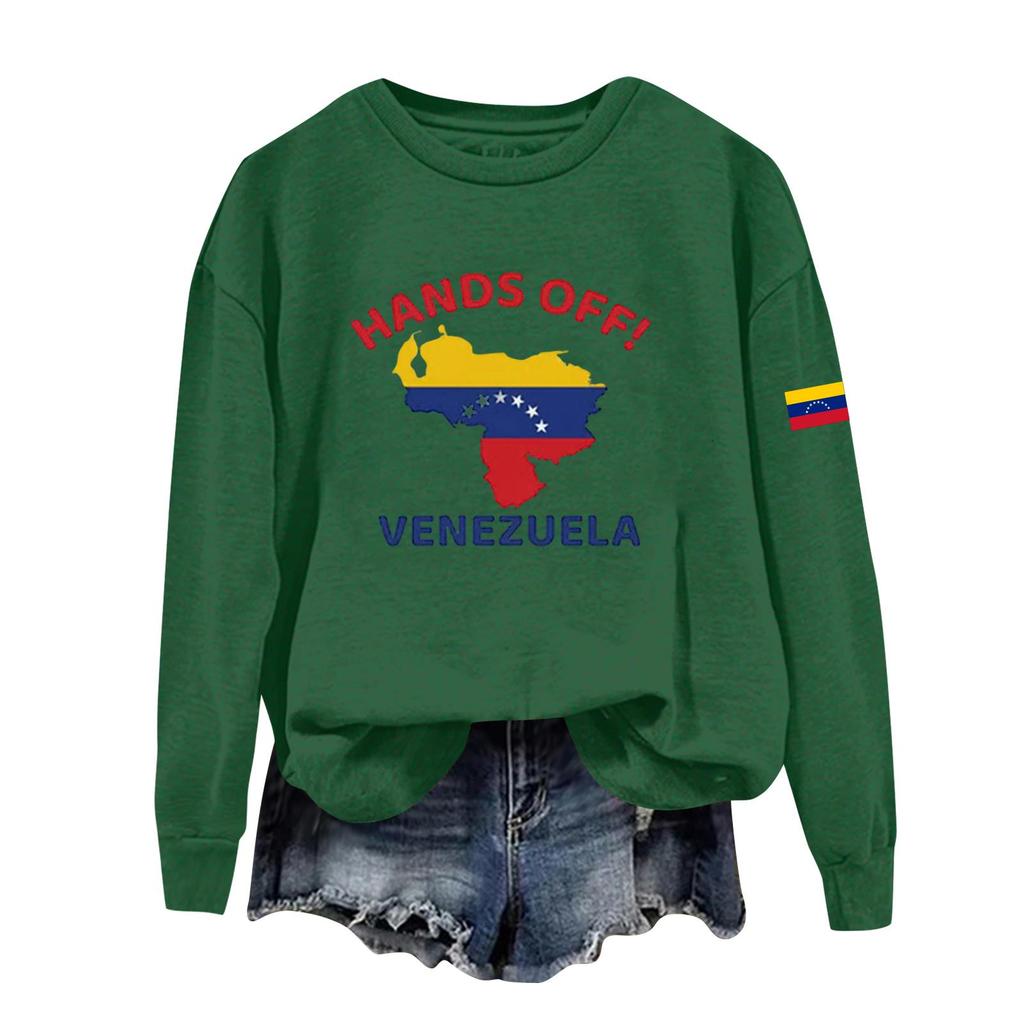 Damen bedruckter lässiger Sport-Kapuzenpullover mit langen Ärmeln und rundem Ausschnitt