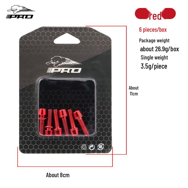 Taiwan PRO M5*18mm Colorful Titanium Alloy Bicycle Stem Screws