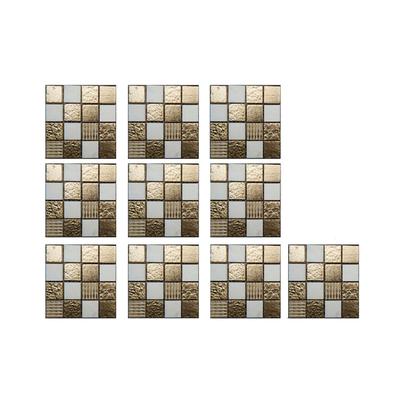 40pc 3D Crystal Tile Stickers DIY Waterproof Self-Adhesive Wall Stickers