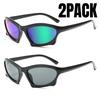 2PCS Sports Sunglasses Women Y2K Trends Punk Sun Glasses Men Retro 2000's Luxury Brand One Piece Special-Shaped