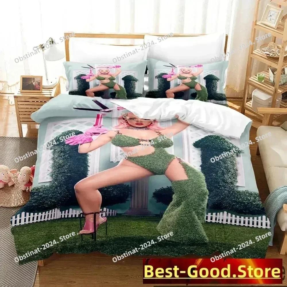 3D Sexy Doja Cat Bedding Set Printed single Comforter Quilt Bed Cover Soft Duvet Cover Pillow Case 3 Pieces Sets Kids Adult Size