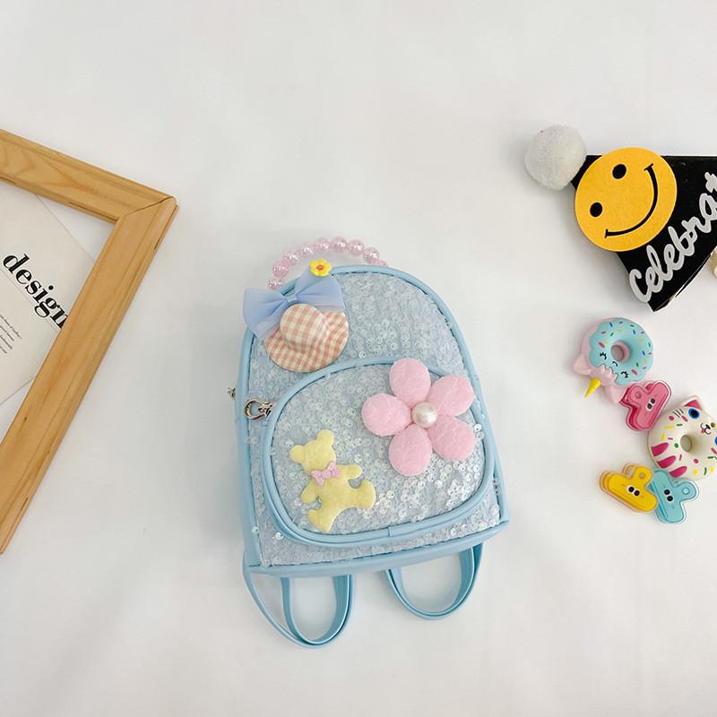 Adorable Pu Sequin Backpack For Kids With Comfortable Straps For School And Play