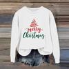 Women's Fashion Casual Long Sleeve Loose Christmas Printed Sweatshirt