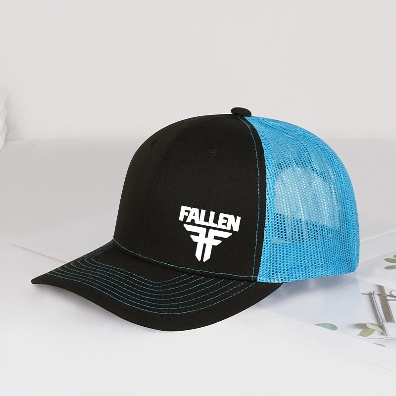 Fallen Logo Trucker Cap Breathable Mesh, Soft & Comfortable, Adjustable Cool Street Style, Trendy & Fashionable Unisex, Outdoor