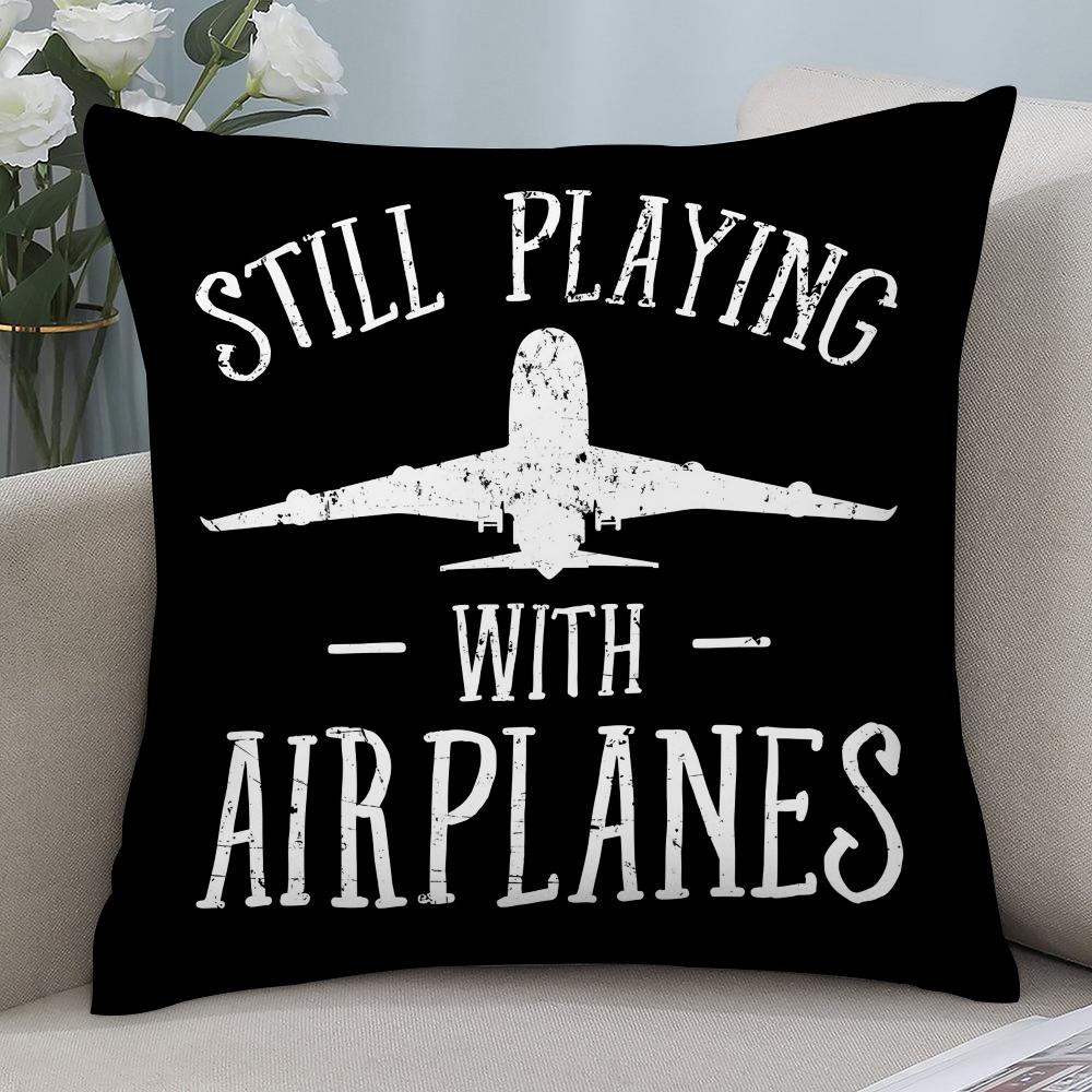 Flugzeugpilot Druck Kissenbezug Kurzplüsch Kissenbezüge Sofa Dekoration Geschenk Zuhause Doppelseitiger Druck Kissenbezug