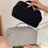 Portable Toiletry Bag Makeup Brush Holder Woman Cosmetic Bag Puffy Padded Organizer Leak-Proof Interior Washable Cosmetic Case