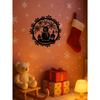 Metal Snowman Wreath Winter Holiday Wall Decor Christmas Door Hanger