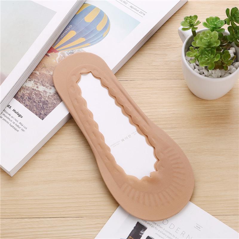 

Women s Wavy Ice Silk Low-Cut Non-Slip Socks - Breathable, Invisible Short Cotton Bottom Socks One Size