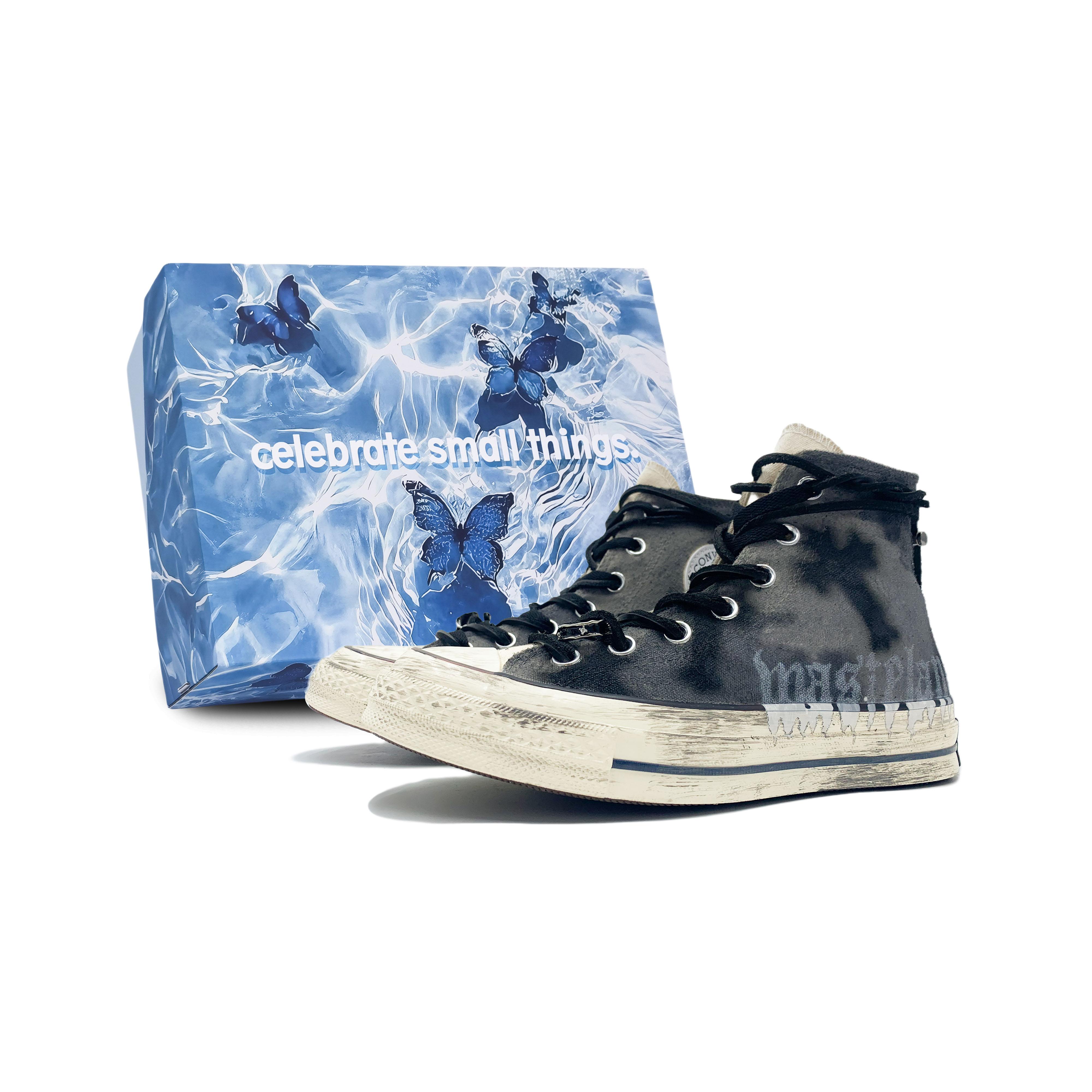 

Converse 1970s All Star Chuck Hi High top Canvas Shoes Unisex Black Gray 162053C(Team188-S-BOX) 45
