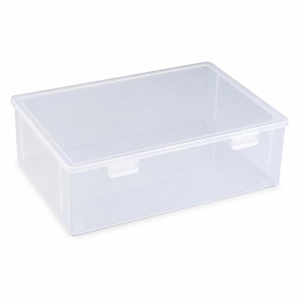 Plastic Document Storage Tote for A4 Folders Files and Craft Supplies with