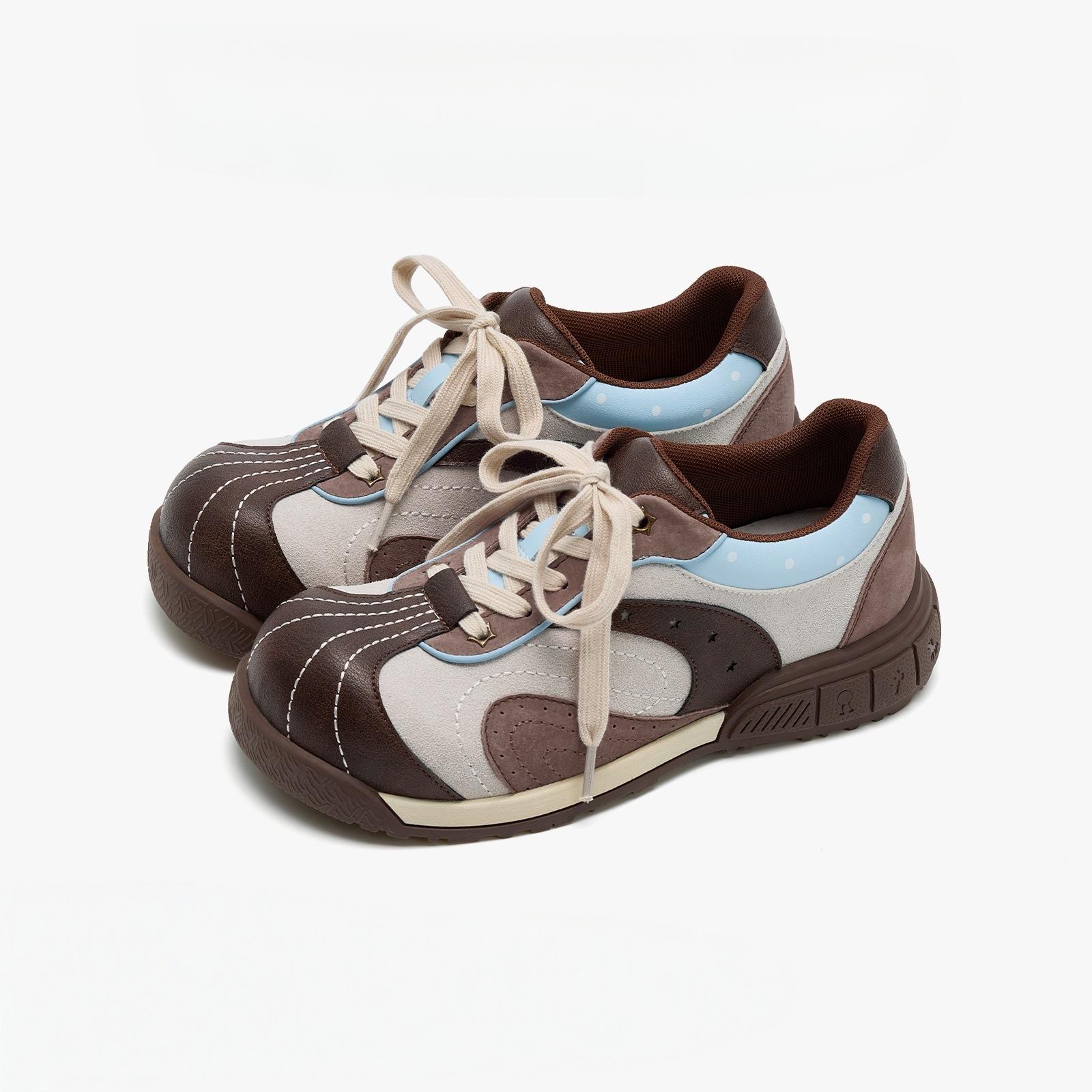 

Horse speed retro women s autumn new round head platform sports and leisure shoes student single shoes 40