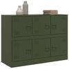 vidaXL Sideboard Olivgrün 99x39x73 cm Stahl