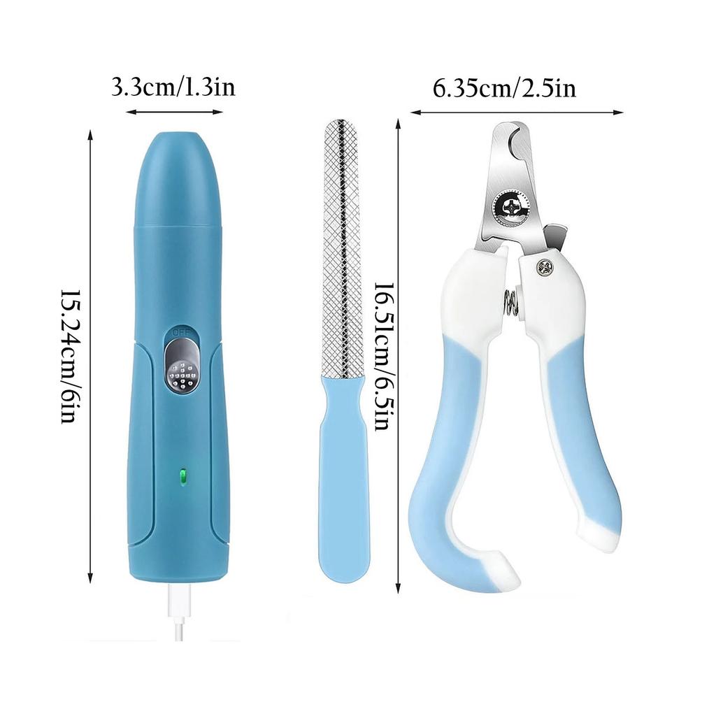 1 Set Tiernagelknipser Hundennageltrimmer und Kit mit 3 Anschlüssen Passend für kleine/mittlere/große Haustiernagelknipser für Katzen Geräuscharm