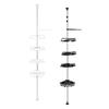 4 Tier Bathroom Corner Storage Rack Adjustable Stainless Steel Pipe Shower Organizer Rust Proof Telescopic Rod Bathroom Shelf