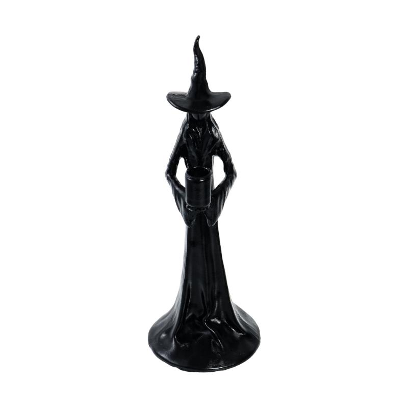 Halloween Witch Sculpture Candle Stand With Base Durable Resin For Party