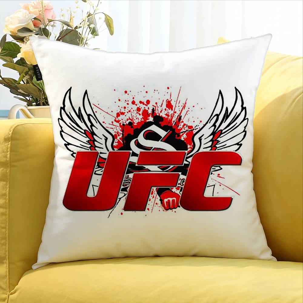 Housse de coussin carrée Combat UFC Logo Différentes Tailles Pour Décoration de Voiture Maison Chambre à Coucher