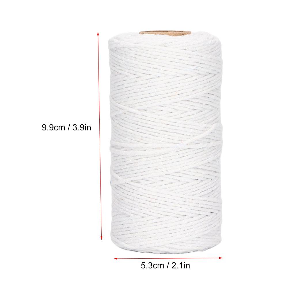 3Pcs 984 Feet Length Macrame Cord Soft Texture Packing String Cotton Twine  For Gift Wrapping