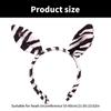 Zebras Hairbands Festive Photo Props Halloween Ear Headbands Party Headpiece Fun Headbands for Music Festivals