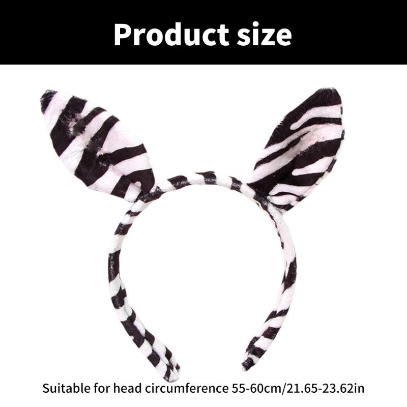 Zebras Hairbands Festive Photo Props Halloween Ear Headbands Party Headpiece Fun Headbands for Music Festivals