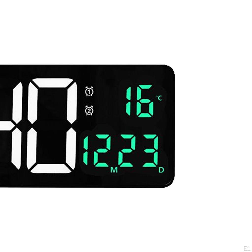 Digital Wall Clock, Alarm Clock Ten Level Brightness Adjustment Positive Function Hanging LED Clocks