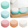 Square Shape Makeup Cotton Dispenser Plastic Storage Box Clear Compact Design Secure Closure For Vanity Countertop Organization
