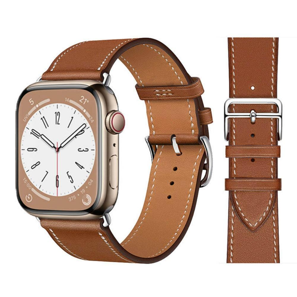 Leather Strap for Apple Watch 46mm 45mm 41mm 44mm 40mm 42mm 38mm 49mm 44 mm Band for iWatch Series Ultra 10 9 8 7 6 5 4 SE Belt