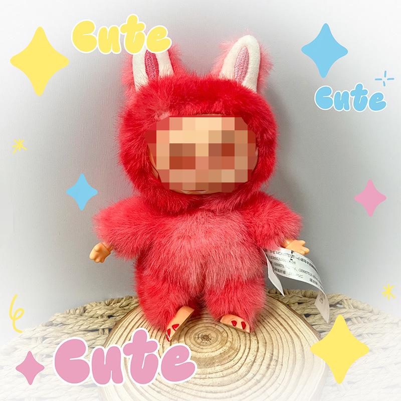 Cute Rabbit Plush Doll Vinyl Keychain Pendant