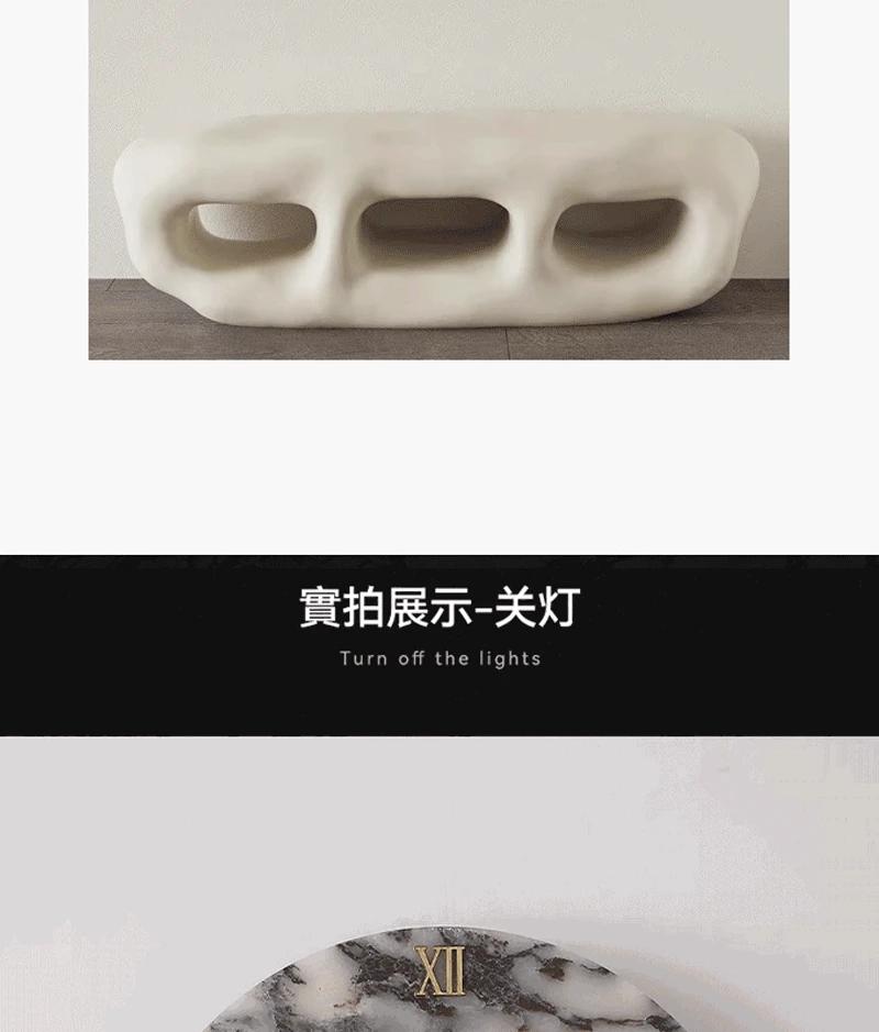 Round Luxury Clock function Natural Stone Alabaster Wall Lamp Living Room Marble Sconce Decor Atmosphere LED High-end LED Light