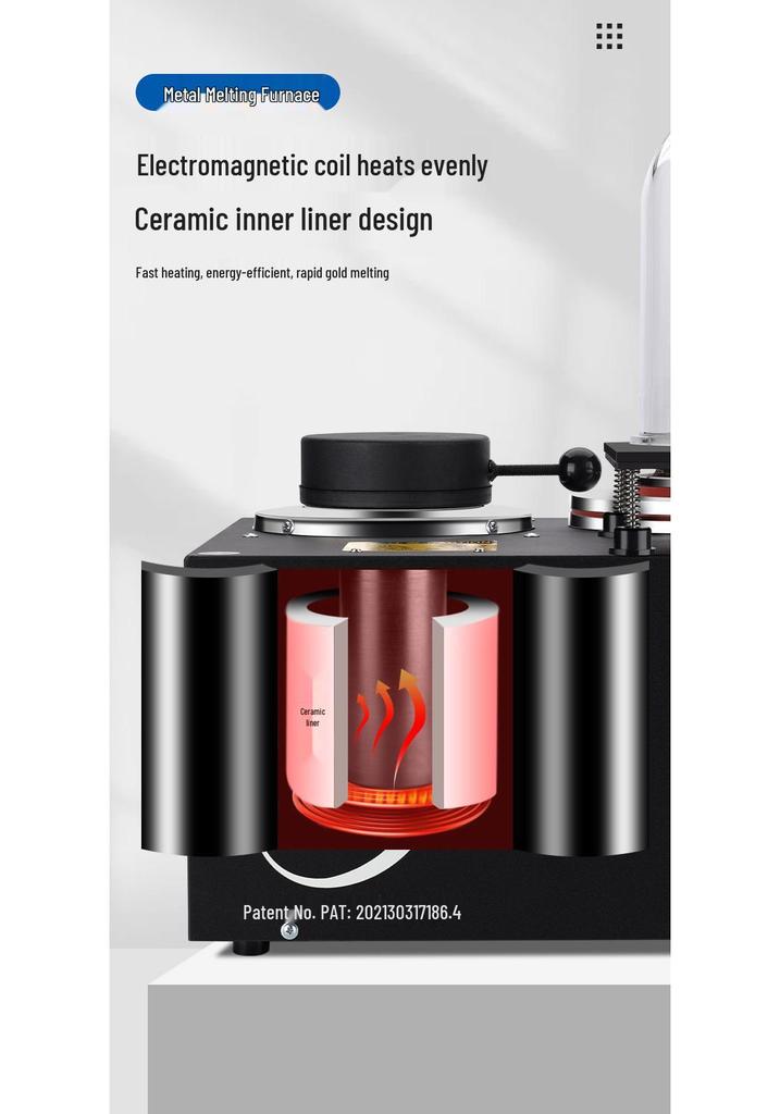 2L Compact Metal Casting and Suction Machine for Gold & Silver Jewelry Mold Pouring