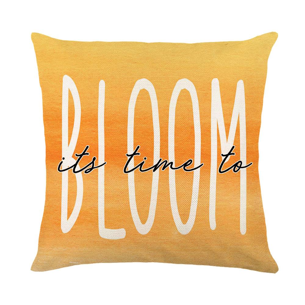 Autumn Letter Print Pillow Cover Plant Flower Home Living Room Sofa Cushion Cover Bedroom Pillow Cover