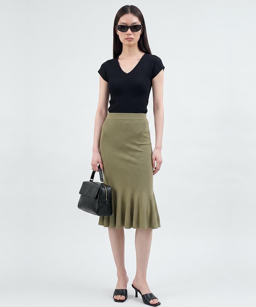 KIMDOH Silenzio V-Neck Top Light Gray