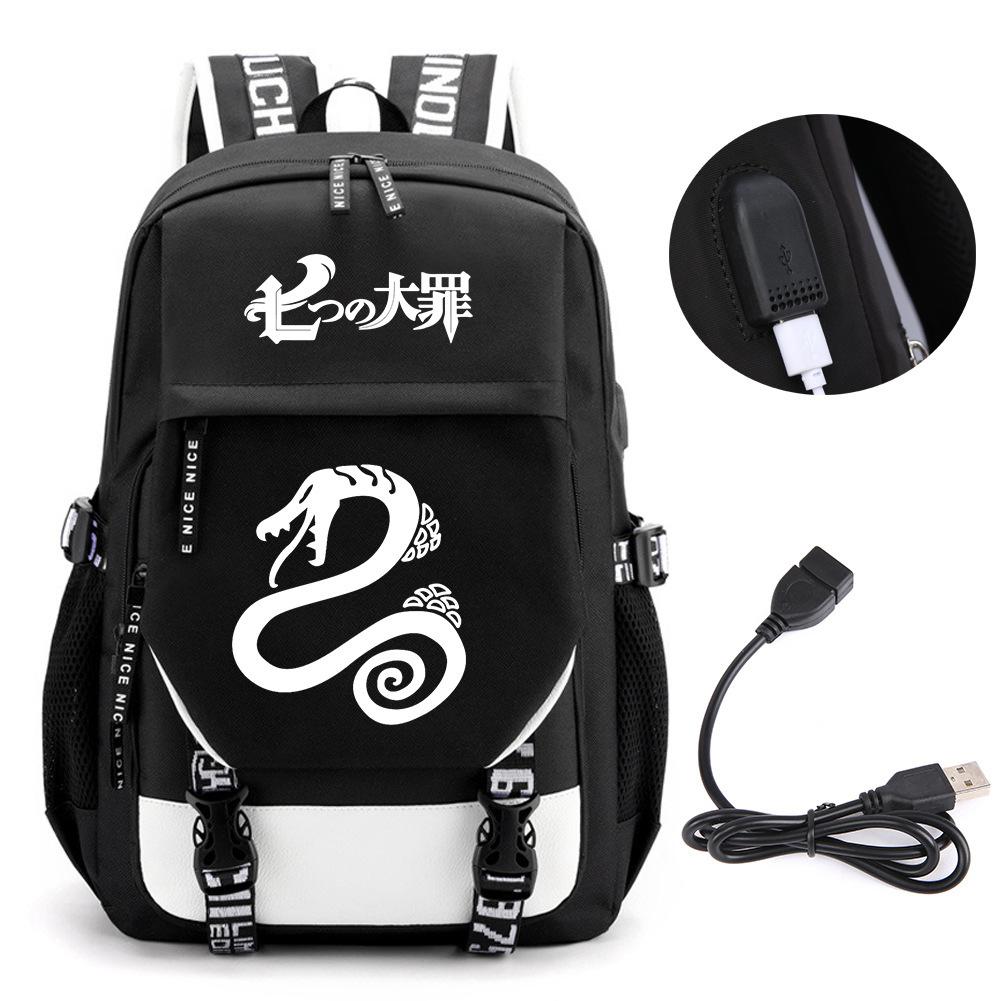 Animation Seven Deadly Sins Backpack Casual Backpack Student School Bag Men S And Women S Printed Computer Bag Travel Bag School bag
