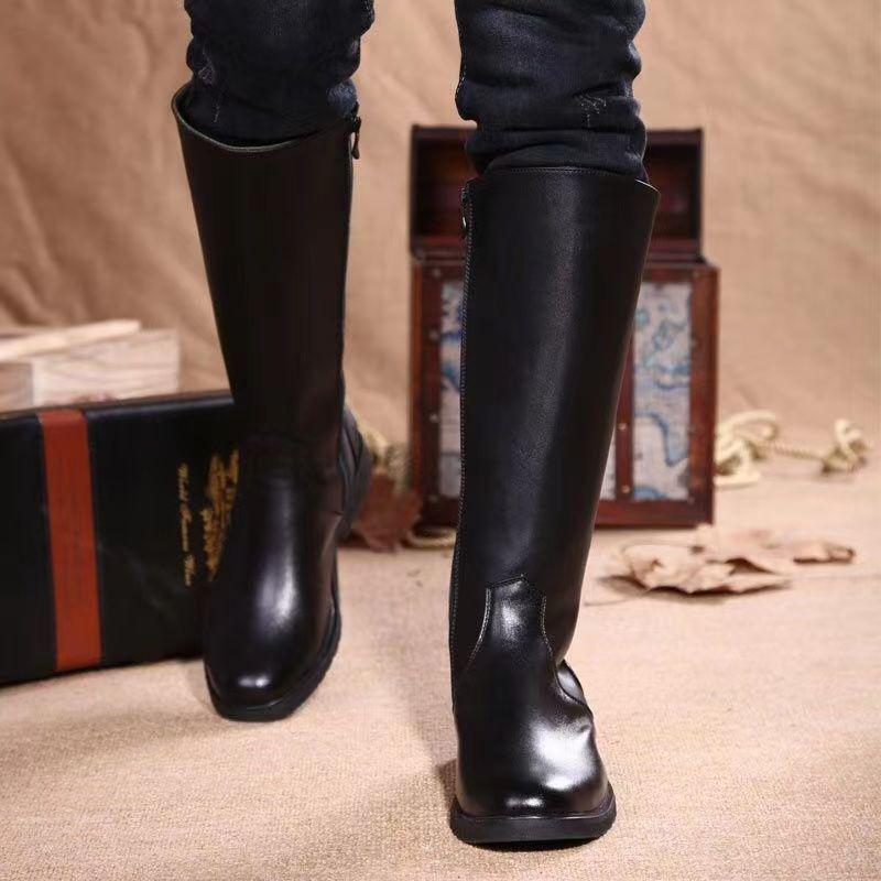 Men's and Women's High Tube Riding Boots for Knight Performances and Honor Guards