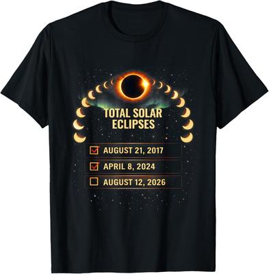 Sonnenfinsternis 2026 2024 2017 Totale Sonnenfinsternis 26 T-Shirt Unisex T-Shirt
