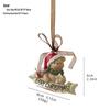Luxury 3D Retro Resin Christmas Tree Ornaments: Old Man Bell Pendant with Gift Bag