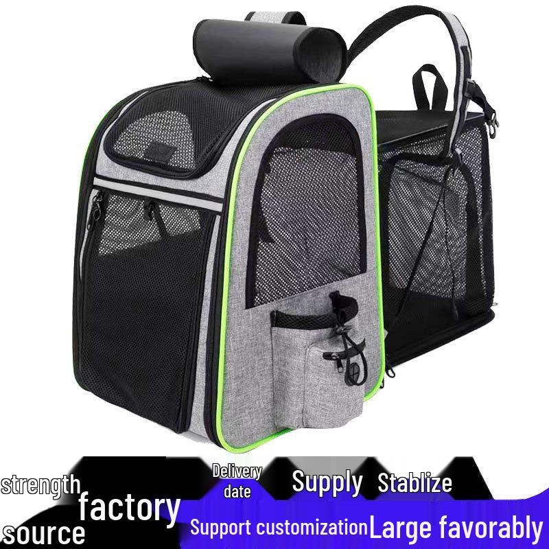 Expandable Breathable Pet Backpack for Cats & Dogs – Foldable, Large Capacity, Ideal for Travel