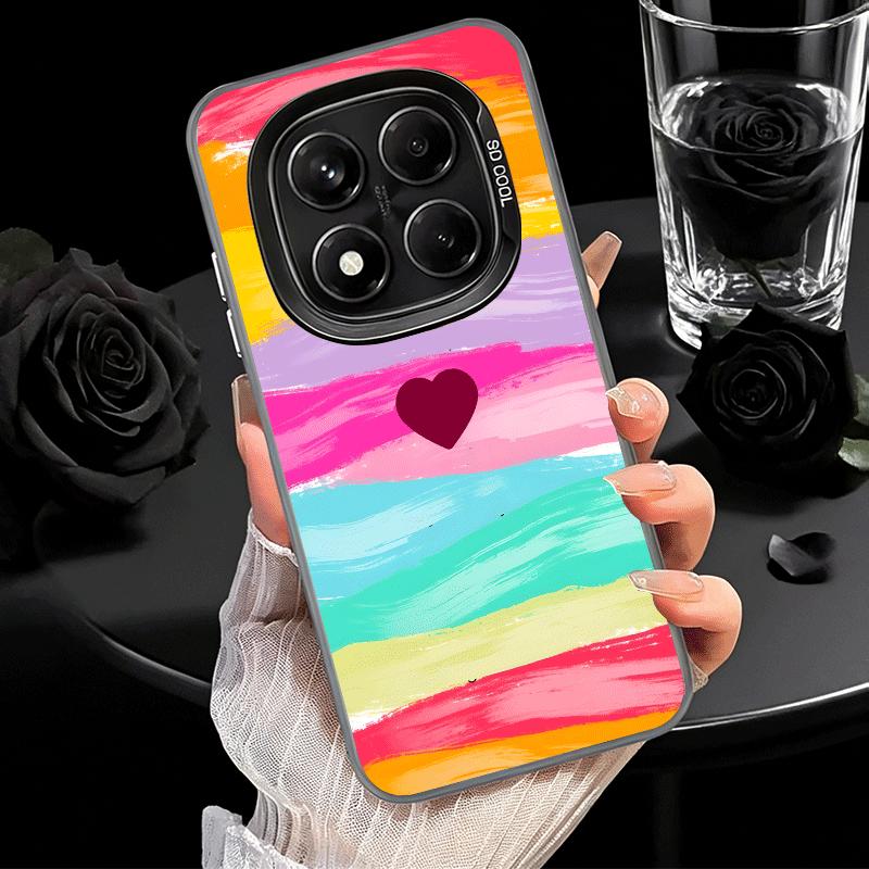 Rainbow Gradient Love Desgin Soft Phone Case for Xiaomi Redmi Note 13 14 15 Pro Plus 12S 12 11S 11 11T 10S 10 Shockproof Cover B
