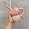 300ml Pearl Hand-held Ceramic Mug, Colored Coffee Mugs, Breakfast Milk Cups, High-value Couple Tea Cup, Birthday Gift Water Cup