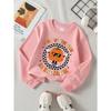 European Sizes Coolest Pumpkin Fashion Glasses Patch Girls' Crew Neck Sweatshirt, Western Top, Long Sleeved, Casual for Little Girls.