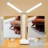 Doppelkopf-Beleuchtung LED-Lade-Schreibtischlampe, Stil: Wiederaufladbar 3600mAh+Kabel
