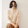 Cashmere Sweater Women's Loose Knit Half-High Neck Pullover for Autumn/Winter