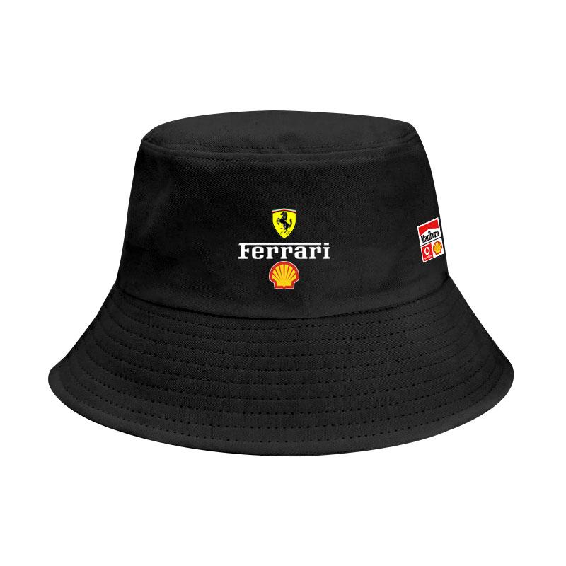 Ρούχα Ομάδας Ferrari F1 Καλοκαιρινά Casual Καπέλα Μπασίνα Ανδρικά και Γυναικεία Καπέλα Ηλίου Καπέλα Ψαρά Για Ferrari F40 SF90 Scuderia Ferrari