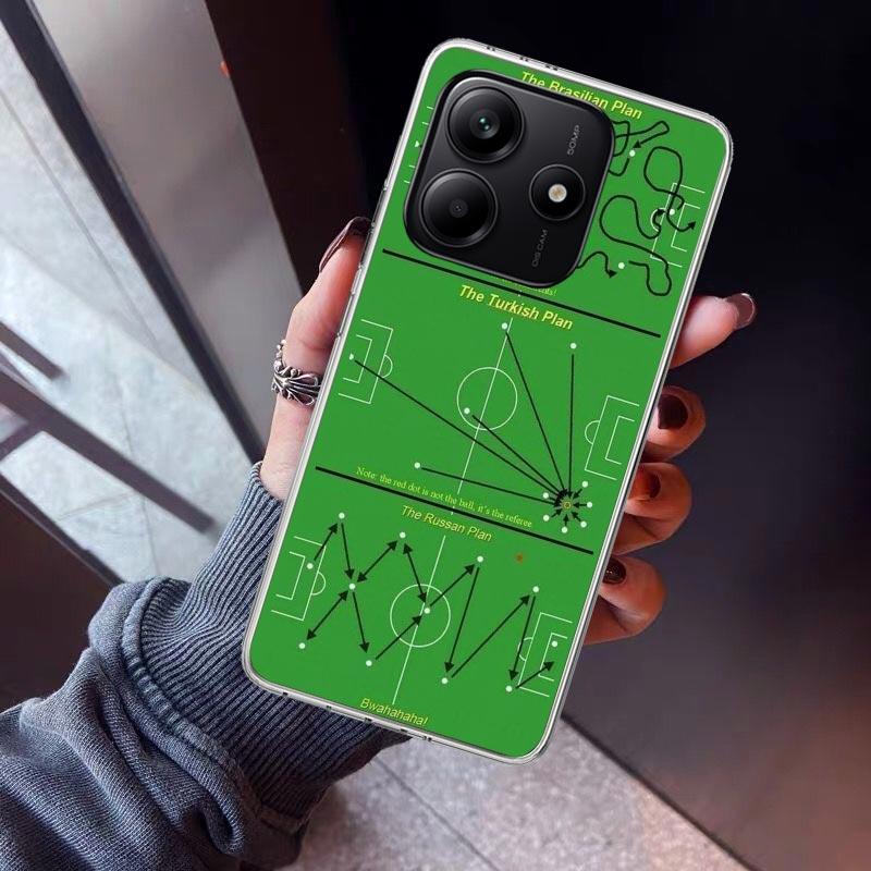 Football Soccer Tactics Time Phone Case For Xiaomi Redmi Note 15 14 14S 13 12S 12 Pro Plus 11S 11 10S 10 4G Cover 11E 11T 5G Pri